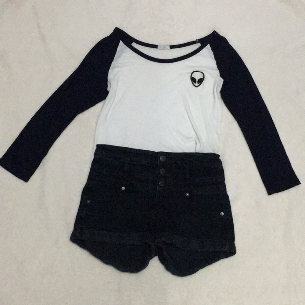 Alien baseball T-shirt crop top shirt